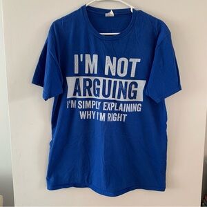Blue Shirt Short Sleeve Mens Size Large Family